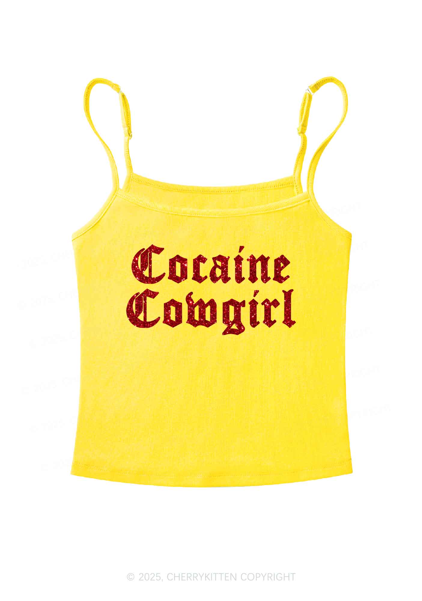Glitter Cola Cowgirl Y2K Spaghetti Strap Cami Cherrykitten