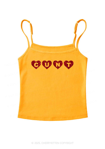 Glitter Love Cxxt Y2K Spaghetti Strap Cami Cherrykitten