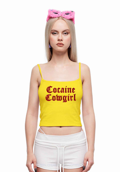 Glitter Cola Cowgirl Y2K Spaghetti Strap Cami Cherrykitten