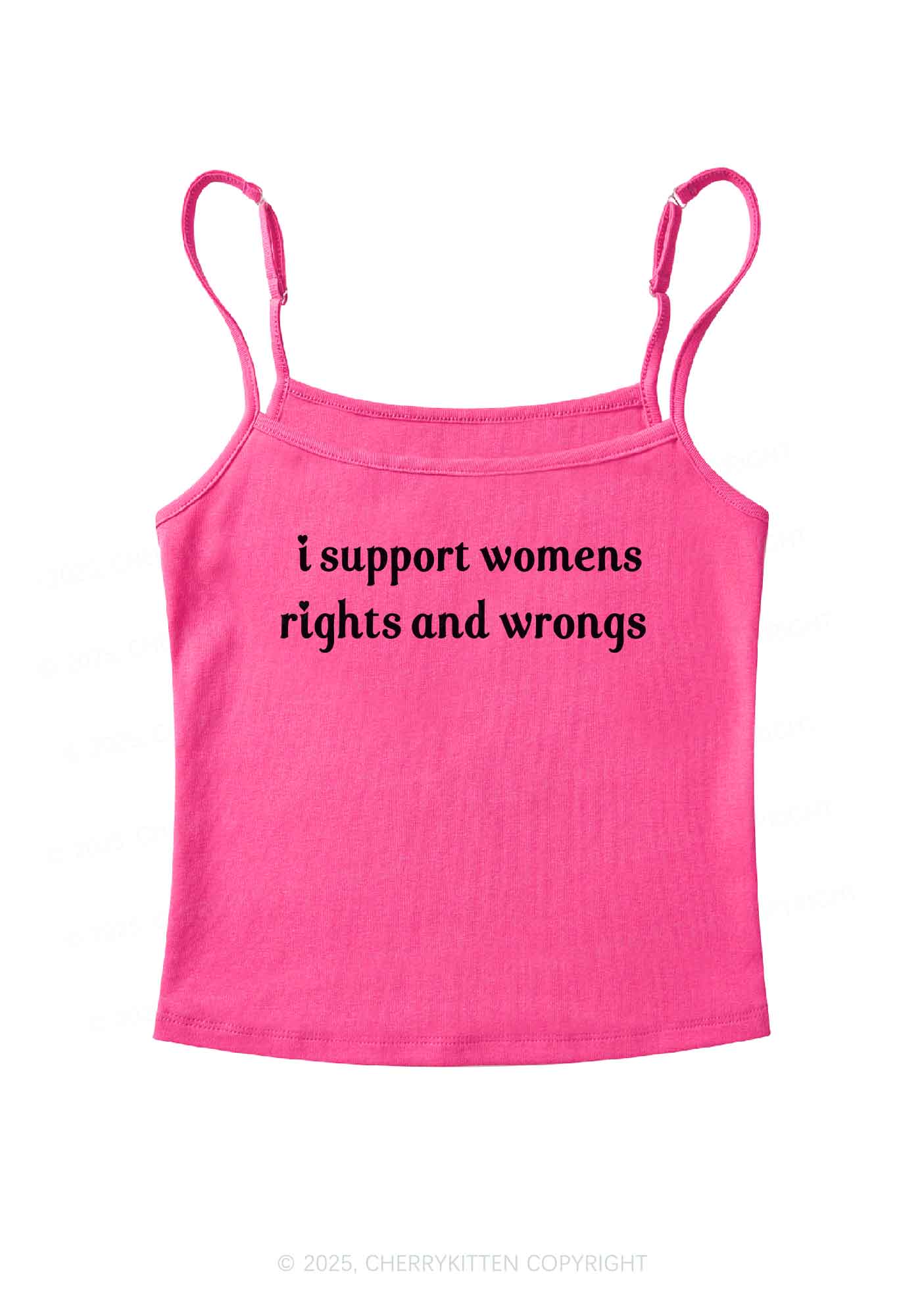 I Support Women Y2K Spaghetti Strap Cami Cherrykitten