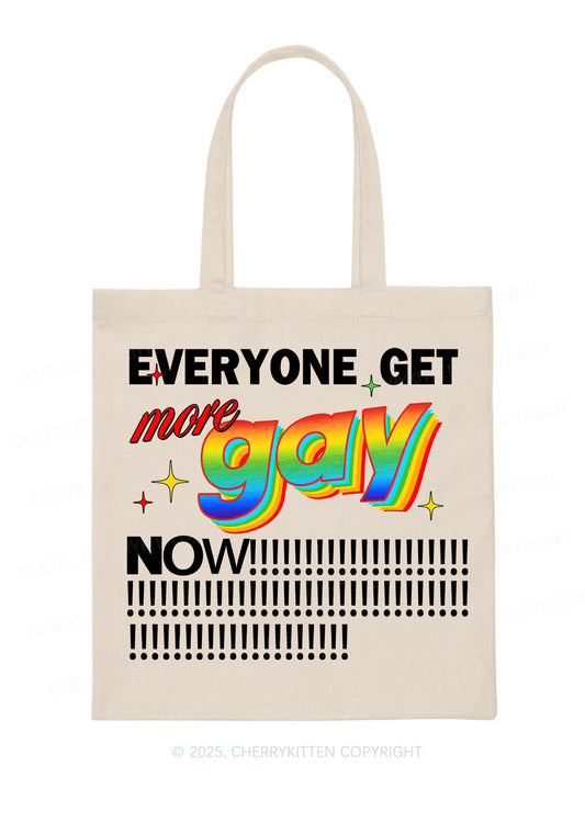 Get More Gay Pride Y2K Canvas Tote Bag Cherrykitten