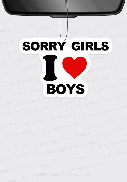 Sorry Girls I Love Boys Pride 1Pc Y2K Car Air Freshener Cherrykitten