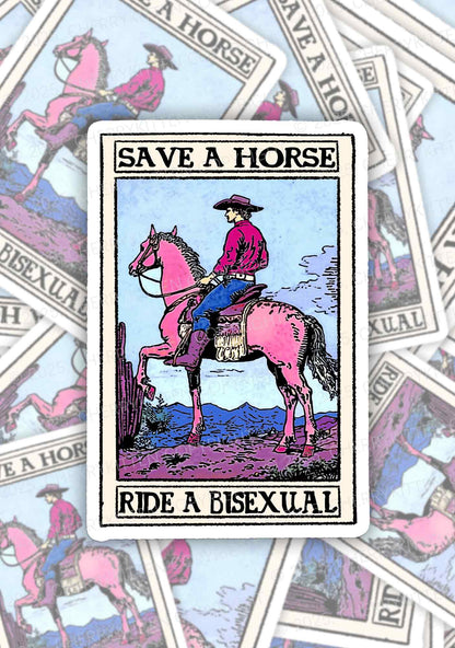 Save Horse Ride Bisexual Pride 1Pc Y2K Sticker Cherrykitten