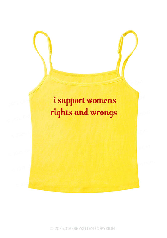 I Support Women Y2K Spaghetti Strap Cami Cherrykitten