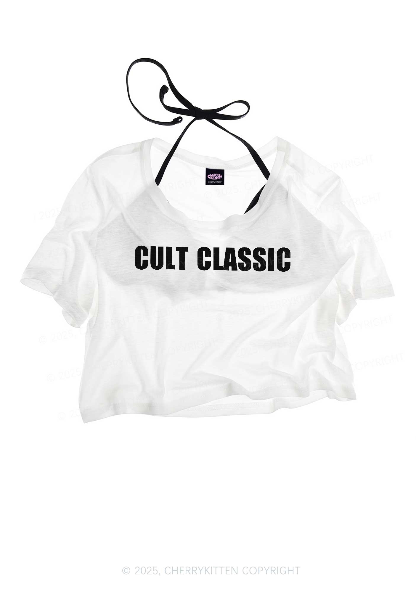 Cult Classic Y2K Sheer Crop Tee Cherrykitten