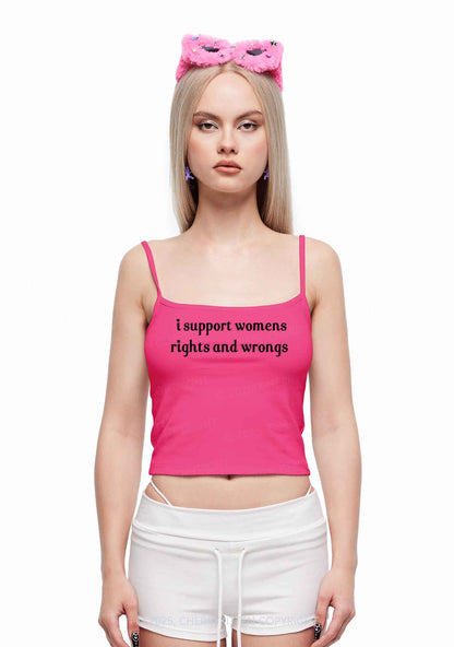 I Support Women Y2K Spaghetti Strap Cami Cherrykitten
