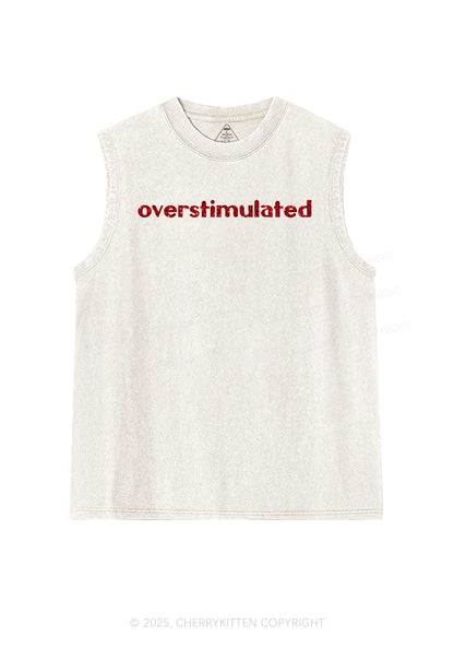 Glitter Overstimulated Y2K Washed Muscle Tank Cherrykitten