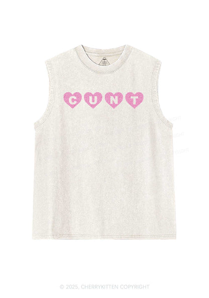 Glitter Love Cxxt Y2K Washed Muscle Tank Cherrykitten