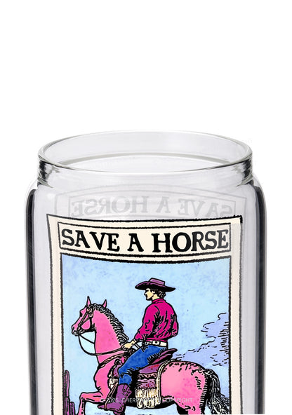 Save Horse Ride Bisexual Pride Y2K Printed Glass Cup Cherrykitten
