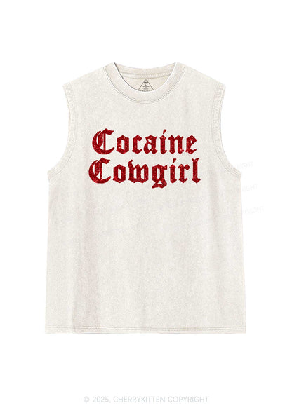 Glitter Cola Cowgirl Y2K Washed Muscle Tank Cherrykitten