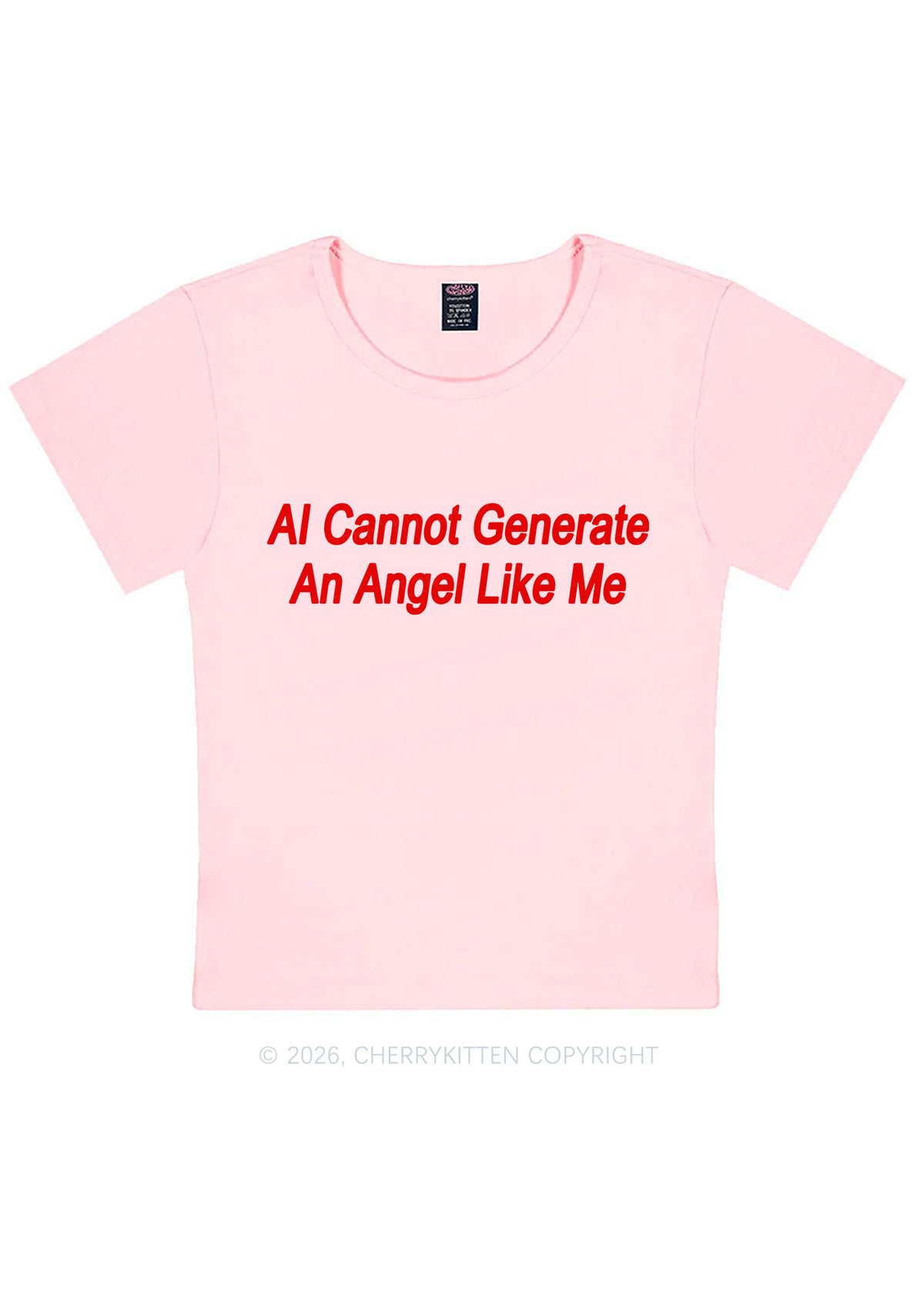 Ai Cannot Generate Angel Y2K Baby Tee Cherrykitten