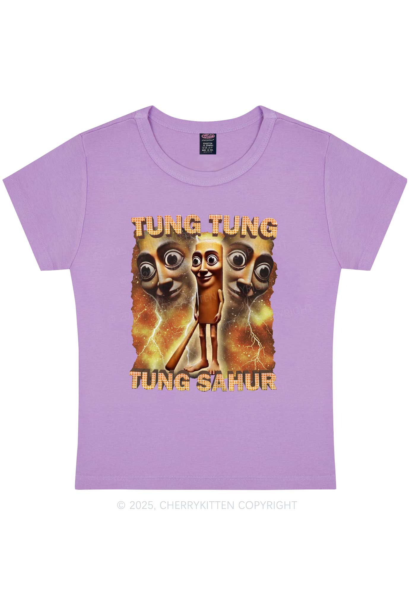 Tung Sahur Italian Brainrot Shirt Y2K Baby Tee Cherrykitten