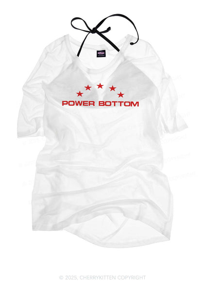 Power Bottom Pride Y2K Sheer Boyfriend Tee Cherrykitten