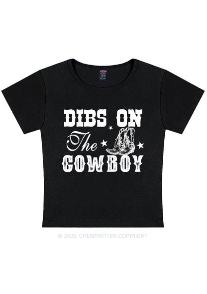 Dibs On The Cowboy Y2K Baby Tee Cherrykitten