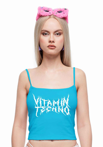 Vitamin Techno Y2K Spaghetti Strap Cami Cherrykitten