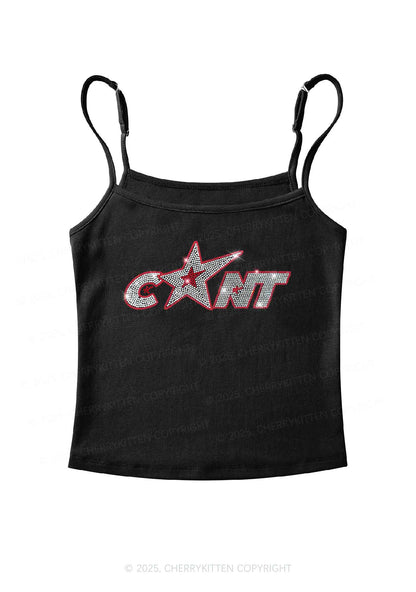 Rhinestone Star Cxxt Y2K Spaghetti Strap Cami Cherrykitten