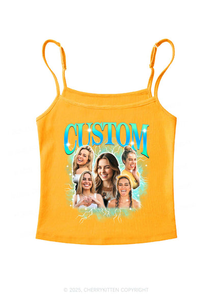 Custom Collage Portrait Y2K Spaghetti Strap Cami Cherrykitten