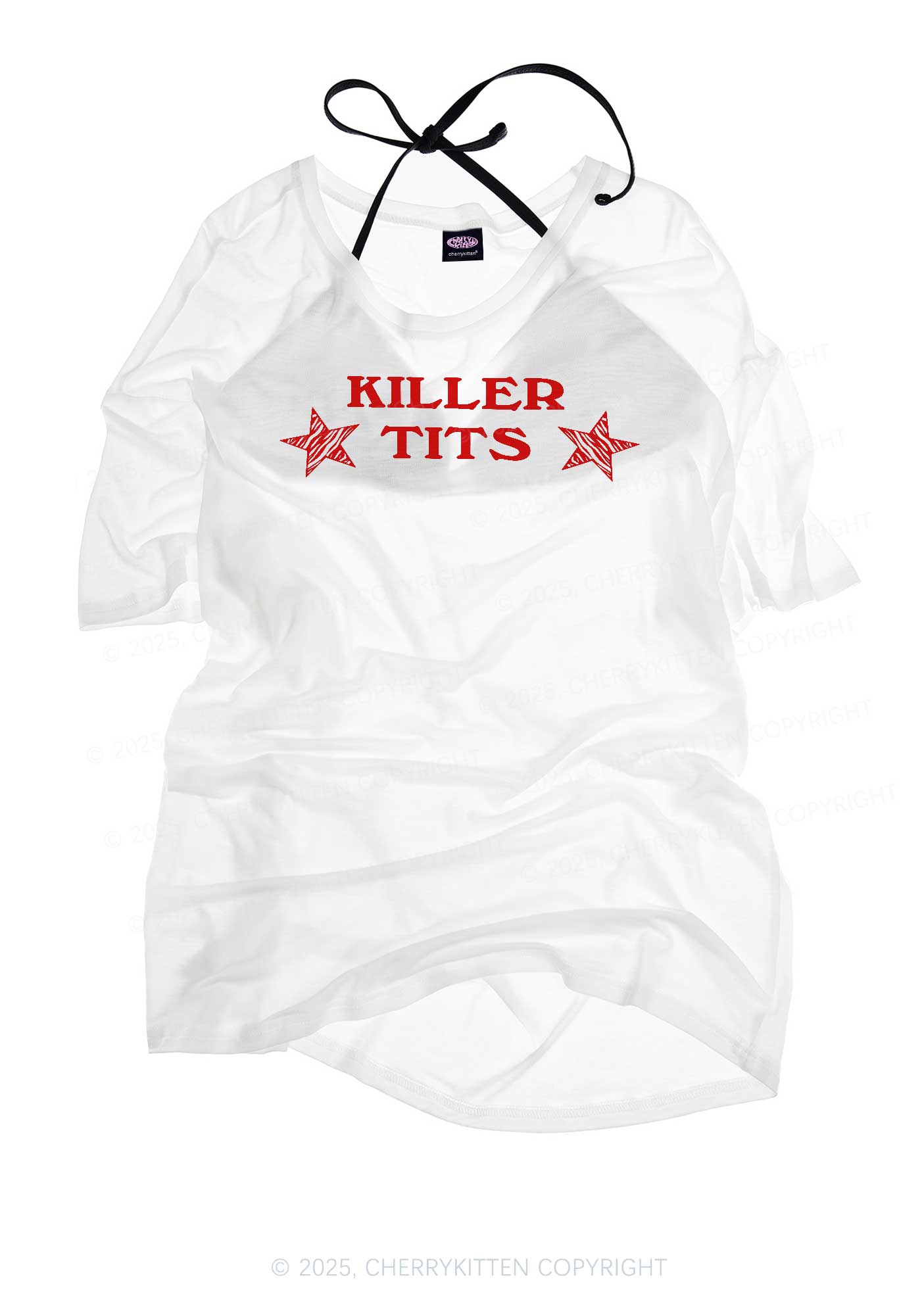Killer Txts Y2K Sheer Boyfriend Tee Cherrykitten