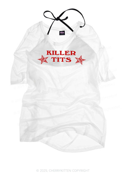 Killer Txts Y2K Sheer Boyfriend Tee Cherrykitten