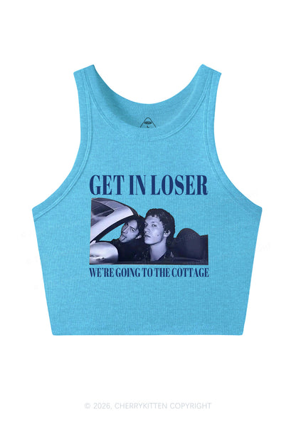 Get In Loser HR Y2K Crop Tank Top Cherrykitten