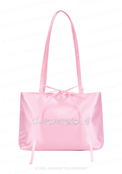 Rhinestone Overstimulated Y2K Satin Bags Cherrykitten