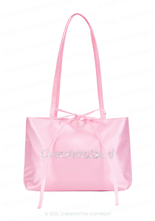Rhinestone Overstimulated Y2K Satin Bags Cherrykitten