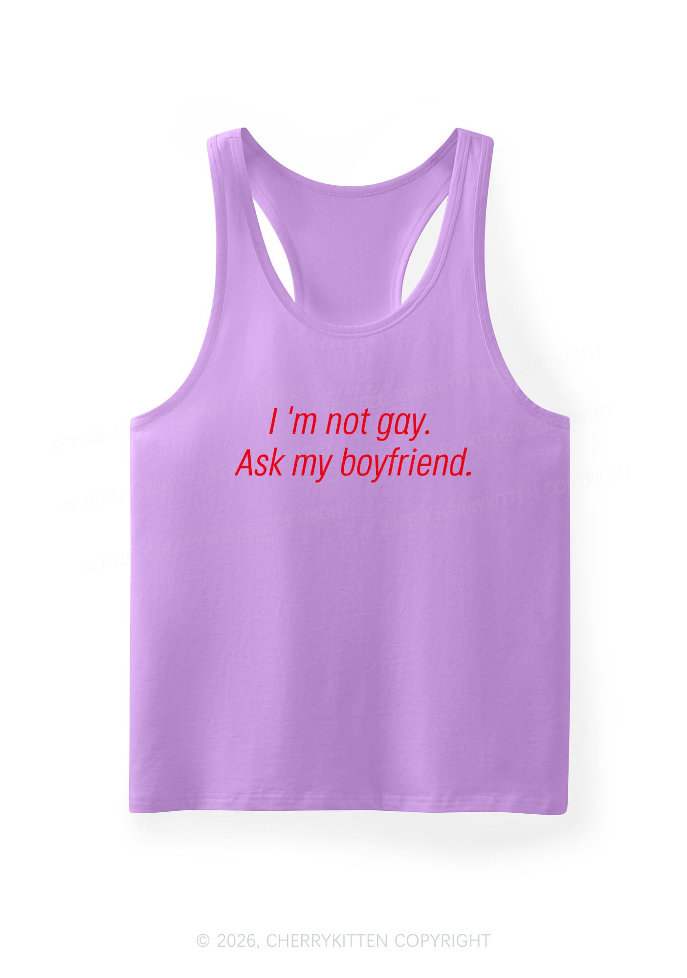 Im Not Gay Pride Y2K Men Racerback Tank Top Cherrykitten