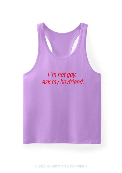 Im Not Gay Pride Y2K Men Racerback Tank Top Cherrykitten