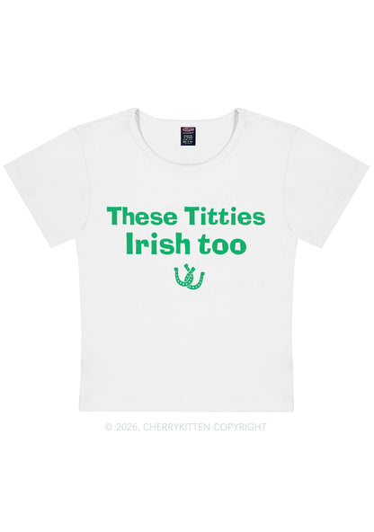 These Txtties Irish Too St Patricks Y2K Baby Tee Cherrykitten