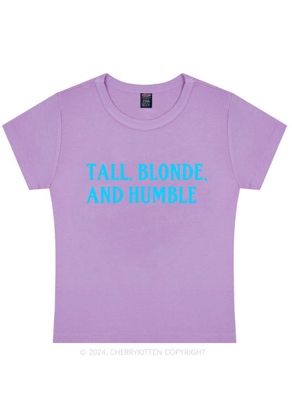 Tall Blonde And Humble Y2K Baby Tee Cherrykitten