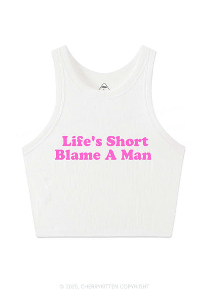 Blame A Man Y2K Crop Tank Top Cherrykitten