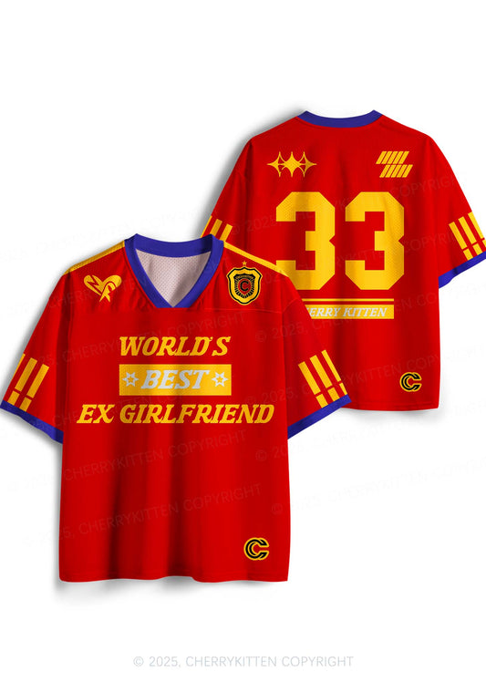 Custom Worlds Best Ex Girlfriend Y2K Sport Jersey Shirts Cherrykitten
