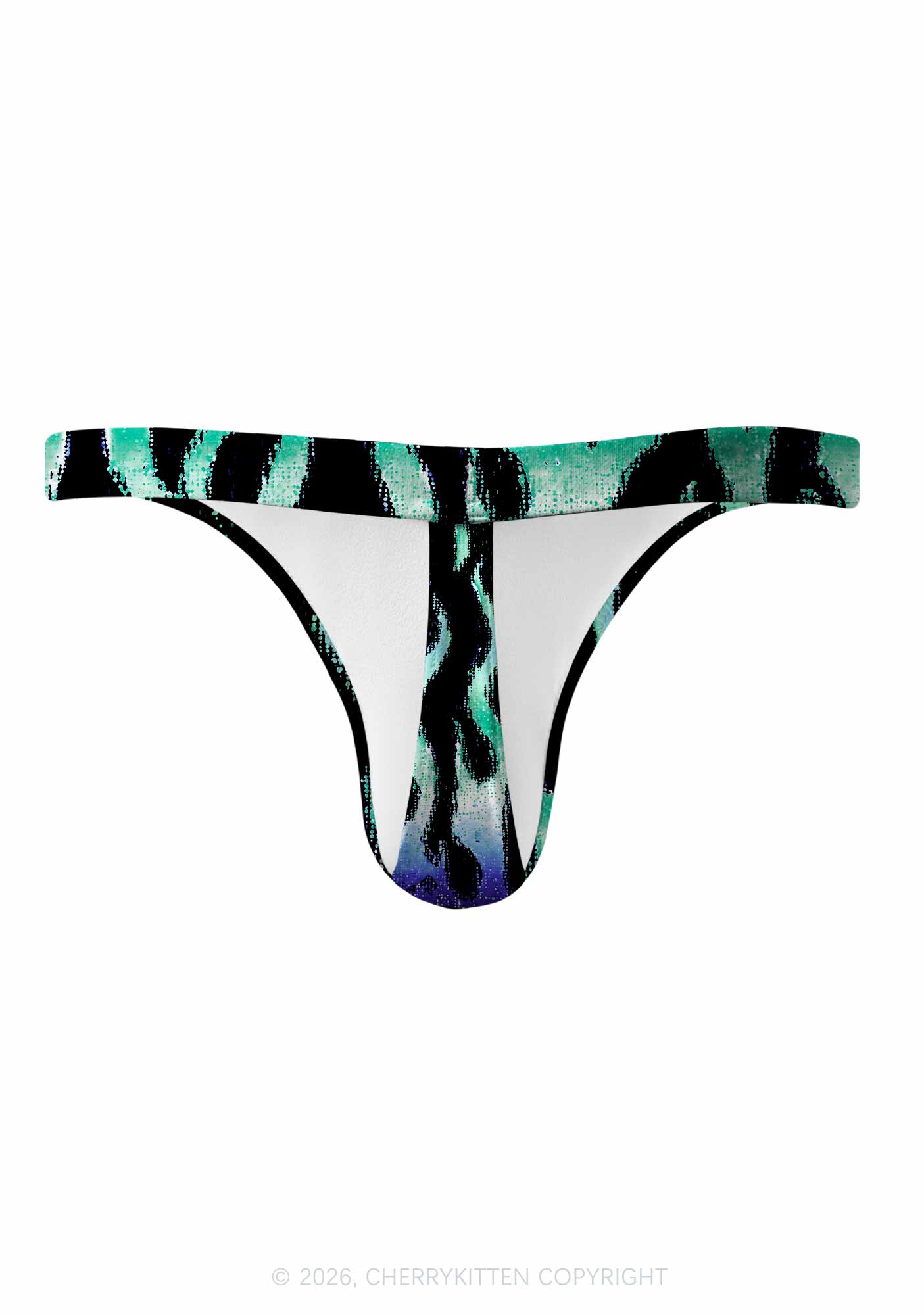 Gay Flame Pride Y2K Print Men Thong Cherrykitten