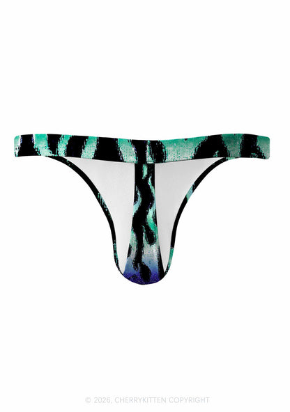 Gay Flame Pride Y2K Print Men Thong Cherrykitten