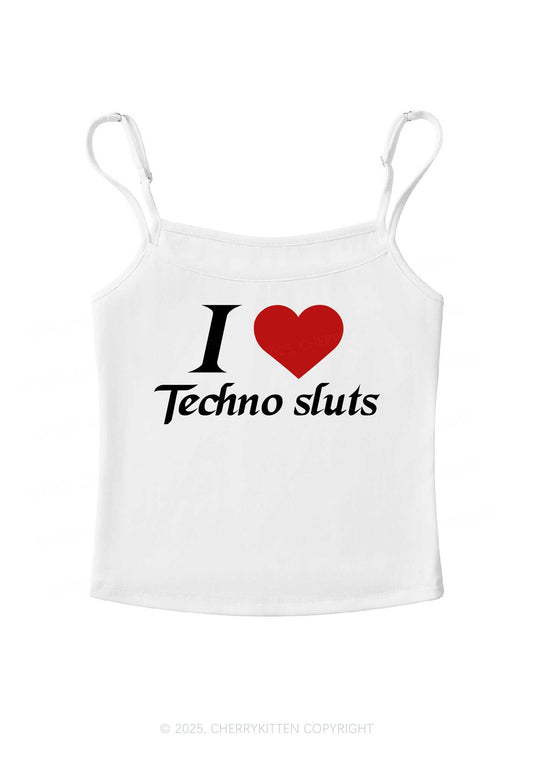 I Love Techno Slxts Y2K Spaghetti Strap Cami Cherrykitten