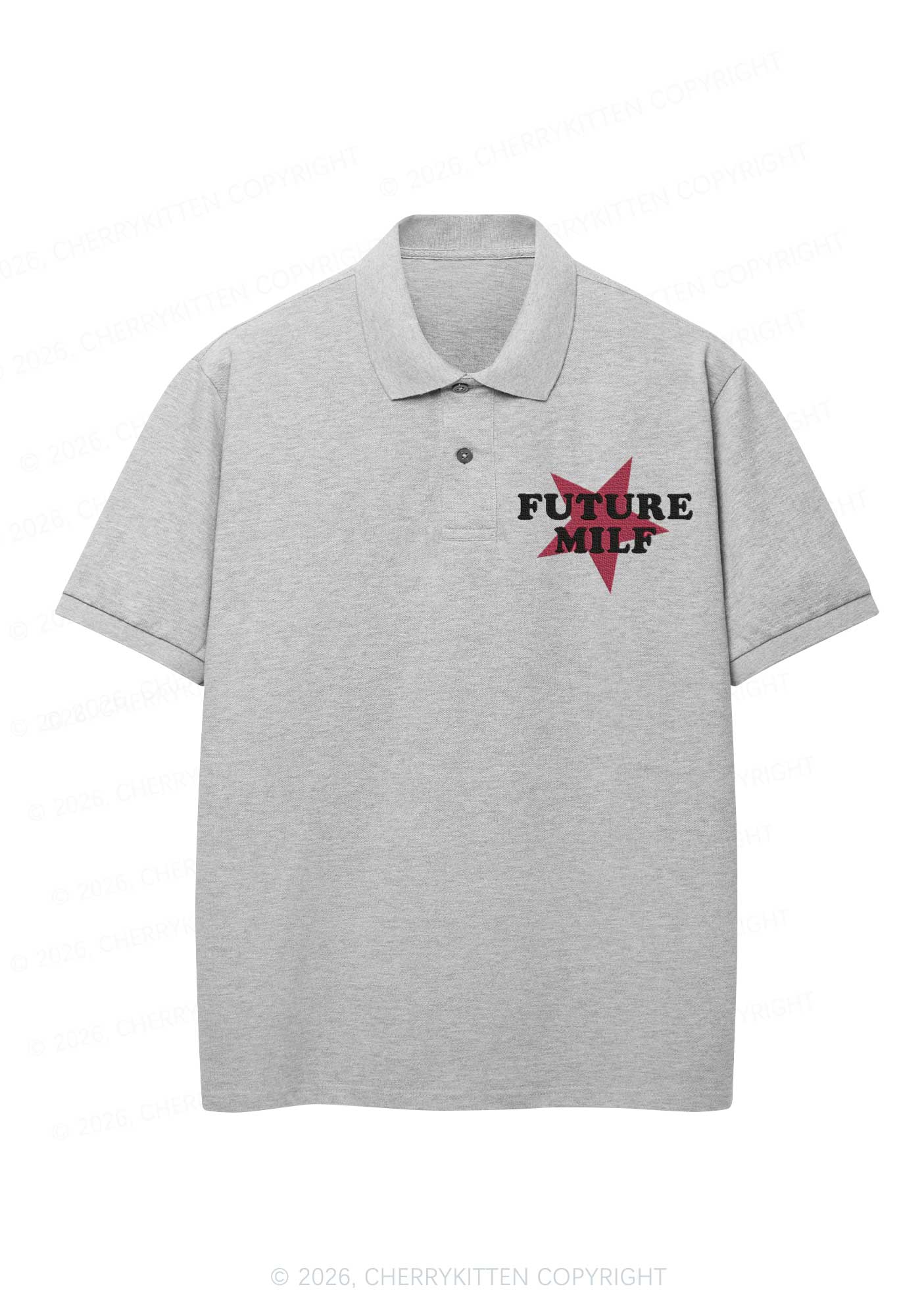 Embroidered Future Mxxf Y2K Polo Shirts Cherrykitten