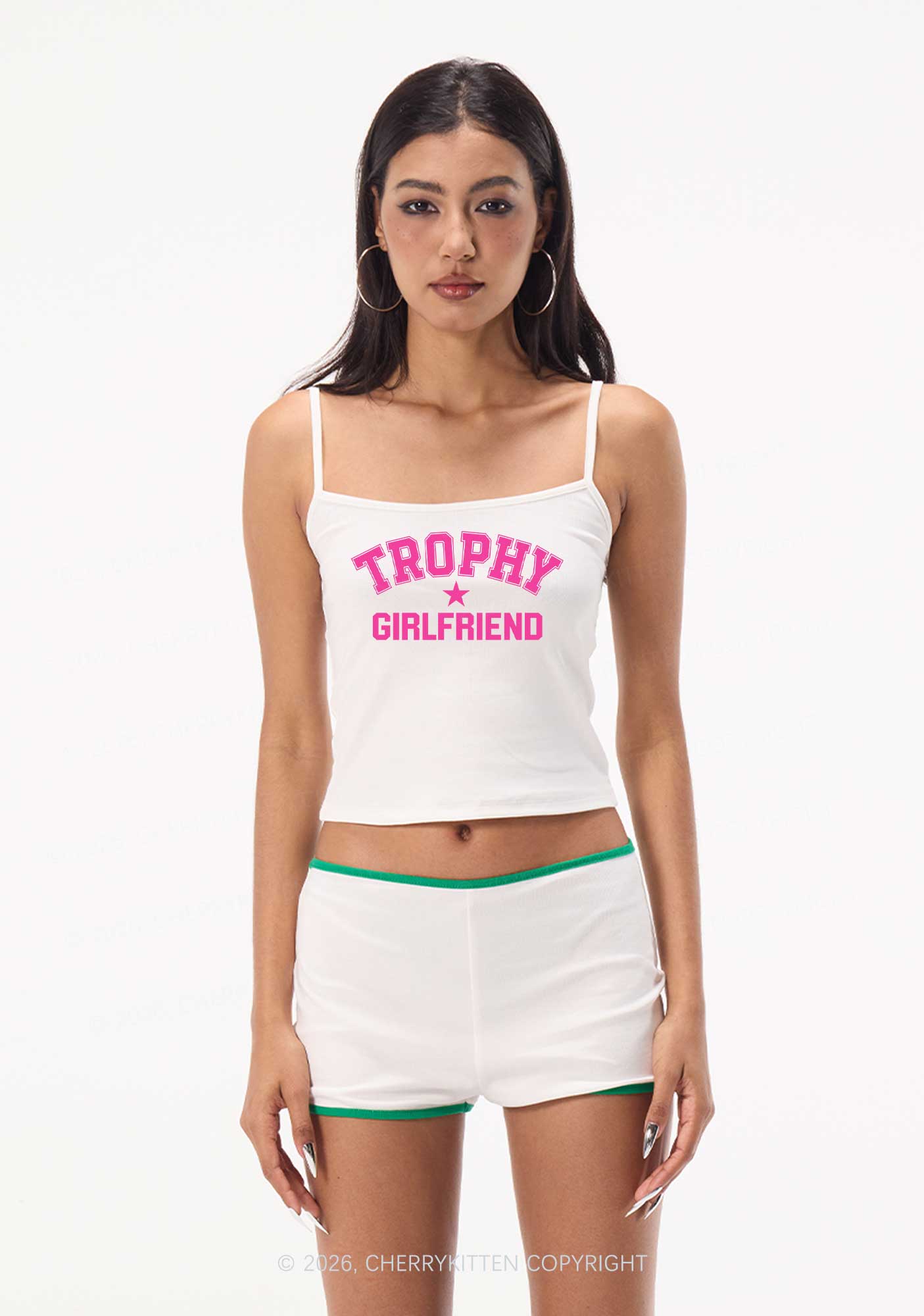 Trophy Girlfriend Y2K Spaghetti Strap Cami Cherrykitten