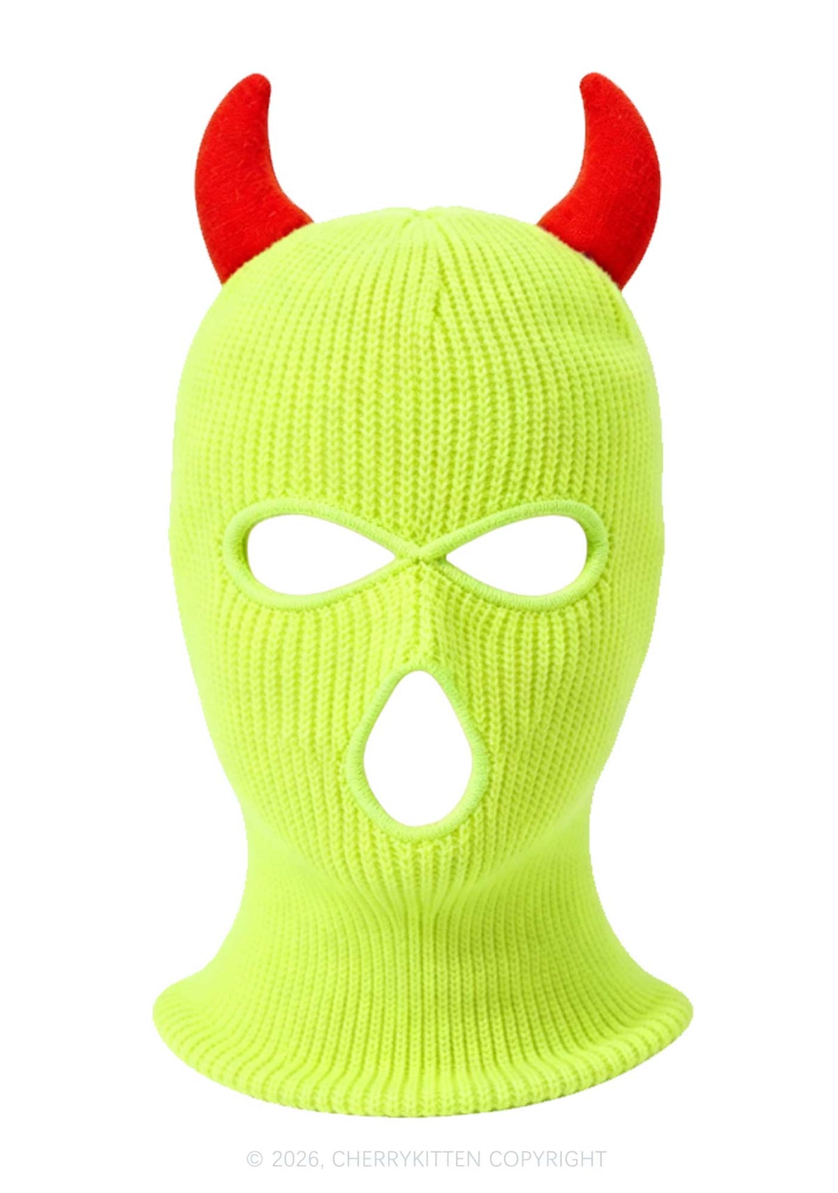 Halloween Devil Horn Y2K Knitted Balaclava Cherrykitten