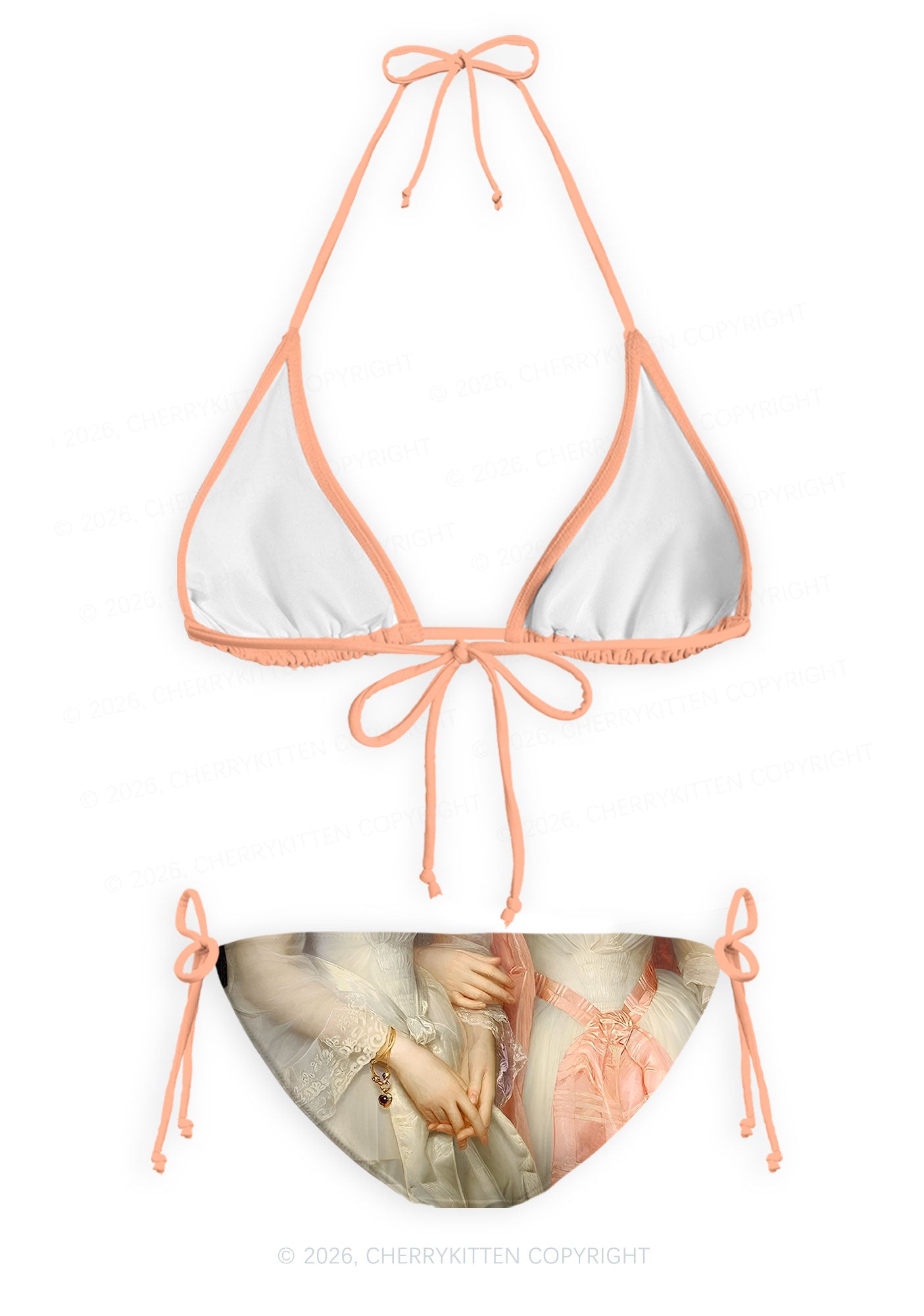 Sapphic Hands Pride Y2K Print Bikini Set Cherrykitten