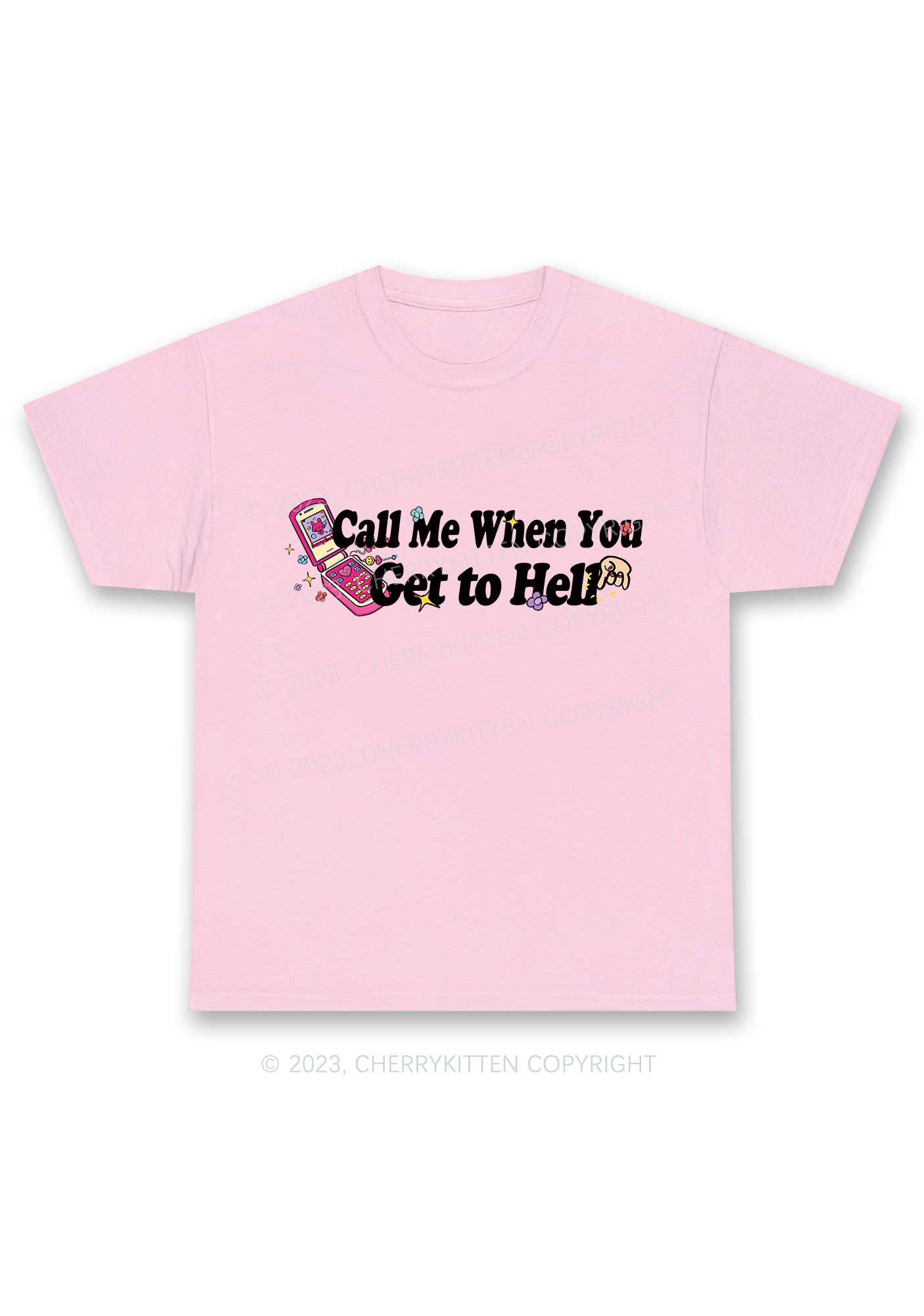 Call Me When You Get To Hell Y2K Chunky Shirt Cherrykitten