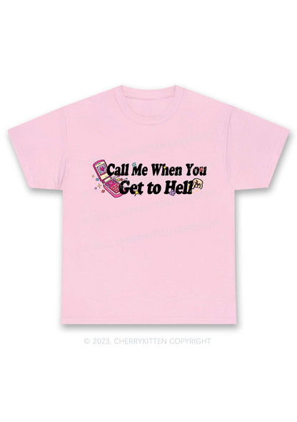 Call Me When You Get To Hell Y2K Chunky Shirt Cherrykitten