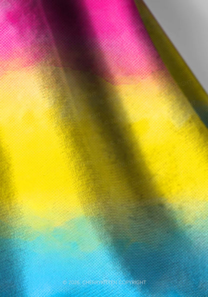 Pansexual Tie Dye Pride Y2K Print Headband Cherrykitten