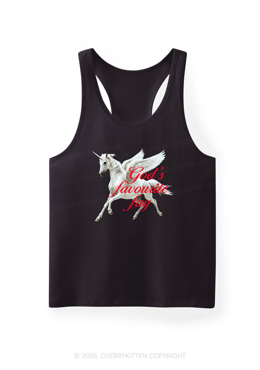 Gods Favourite Fag Pride Y2K Men Racerback Tank Top Cherrykitten