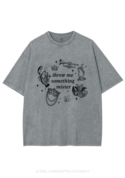 Throw Me Something Mister Y2K Shirts Washed Tee Cherrykitten