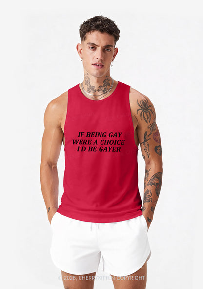 Being Gay Were A Choice Pride Y2K Men Racerback Tank Top Cherrykitten