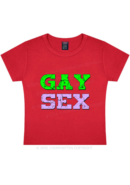 Gay Six Y2K Baby Tee Cherrykitten