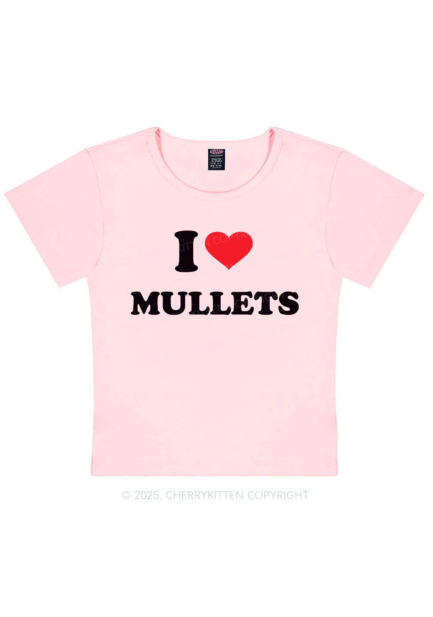 I Love Mullets Y2K Baby Tee Cherrykitten