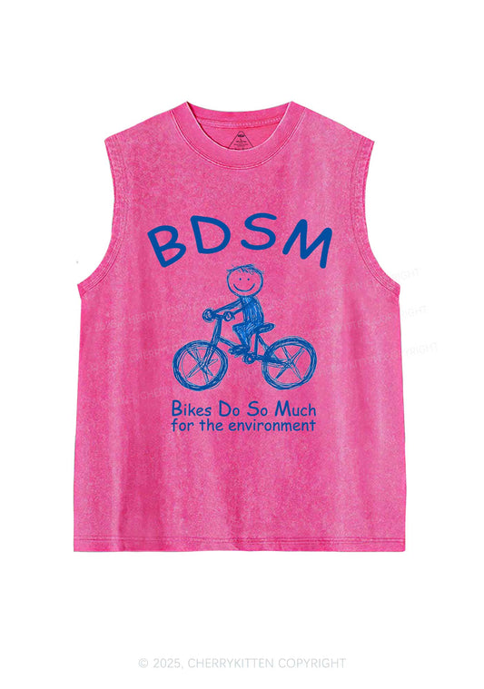 Bikes Do Much Environment Y2K Washed Muscle Tank Cherrykitten