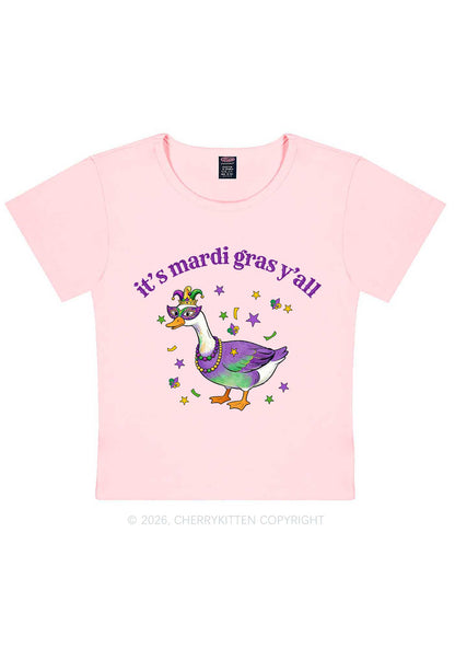 Its Mardi Gras Yall Y2K Baby Tee Cherrykitten