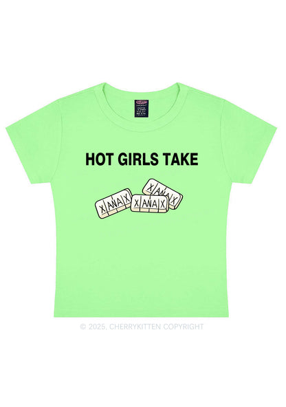 Hot Girls Take Xanax Y2K Baby Tee Cherrykitten